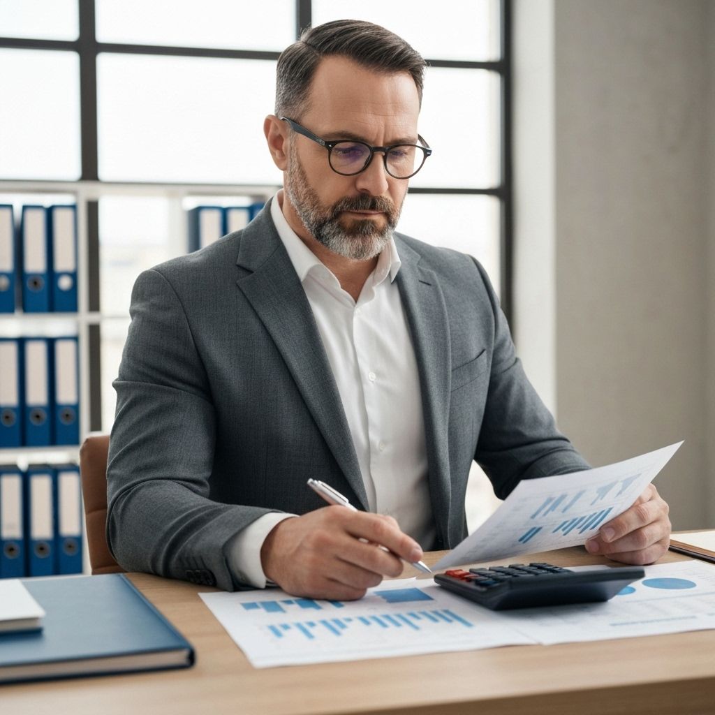 Professional accounting workspace